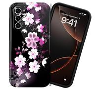 DIGTIALL Coque de téléphone pour Samsung Galaxy A25 5G 6,4", coque en polycarbonate rigide, protection complète contre les chocs, coque de protection pour Samsung Galaxy A25 5G, fleurs blanches roses