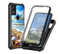 DIGTIALL Coque pour cricket Icon 5 6,5" avec protection d'écran en verre trempé, double couche robuste et résistante aux chocs pour Cricket Icon 5, Sunny Golden Beach