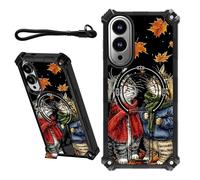 DIGTIALL Coque pour Samsung Galaxy S25 Edeg 6,7" avec dragonne et béquille cachée - Coque de protection double couche résistante aux chocs pour Samsung S25 Edeg - Chat marron et blanc