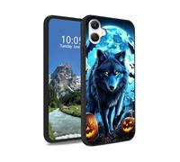 DIGTIALL Coque Samsung Galaxy A04 4G 6,5", motif loup bleu aux yeux lumineux - Coque de protection fine et souple en silicone TPU antidérapant et résistant aux chocs