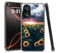 DIGTIALL Coque transparente pour TCL 50SE 4G 17,2 cm, fine et transparente, en TPU, anti-jaunissement, antidérapante, antichoc et de qualité militaire pour TCL 50SE 4G, tournesol
