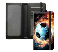 DIGTIALL Étui de chéquier pour homme et femme - Porte-carnet de chèques en cuir synthétique de qualité supérieure avec blocage RFID et sangle élastique, Ballon de pompier.