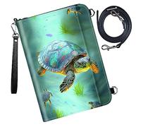 DIGTIALL Étui pour passeport - Portefeuille de voyage avec blocage RFID - Porte-cartes - Étui de protection pour femme et homme, Tortue, 9x13.1inch, Tortue