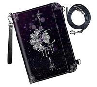 DIGTIALL Étui pour passeport - Portefeuille de voyage avec blocage RFID - Portefeuille de protection pour passeport familial - Pour femme et homme, Moonflower, 9x13.1inch