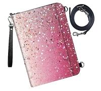 DIGTIALL Étui pour passeport - Portefeuille de voyage avec blocage RFID - Portefeuille de protection pour passeport familial - Pour femme et homme, Rose pailleté, 9x13.1inch