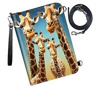 DIGTIALL Étui pour passeport - Portefeuille de voyage avec blocage RFID - Portefeuille de protection pour passeport familial - Pour femme et homme, girafe, 9x13.1inch