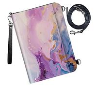 DIGTIALL Étui pour passeport - Portefeuille de voyage avec blocage RFID - Portefeuille de protection pour passeport familial - Pour femme et homme, Marbre rose., 9x13.1inch