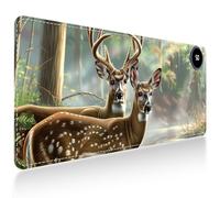 DIGTIALL Tapis de souris chauffant, tapis de bureau chaud, 80 x 33 cm, tapis de clavier chauffant en cuir synthétique avec 3 niveaux de chauffage et arrêt automatique pour bureau à domicile, deux