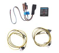 Diheohg 1/8 1/10 RC Voiture 16 SystèMe D'ÉClairage LED et ArrièRe Clignotants Feux de Freinage pour AXIAL