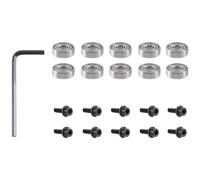 Diheohg 10 PièCes SéRies Guide des Roulements à Billes MontéS sur le Dessus des Bits de Routeur pour le Kit D'Accessoires de Remplacement de RéParation de Roulements de Bits de Routeur