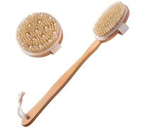 Diheohg Brossage à Sec pour le Corps Ensemble de 2, Brosse Exfoliante pour Peau SèChe, PoignéE de RéCurage pour le Dos pour la Douche, Brosse SèChe pour la Cellulite