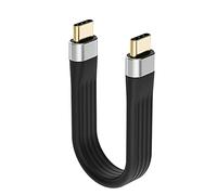 Diheohg Câble 4K USB-C 3.1 Gen 2 Puce 10G Emark Courte Type C Câble de Chargeur de Synchronisation VidéO USB-C vers USB-C PD 60W VidéO 4K