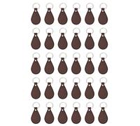 Diheohg Kit de Porte-CléS en Cuir pour Bricolage, Artisanat, Porte-CléS en Cuir PU Vierges pour Gravure au, Fabrication de Porte-CléS en Cuir Marron