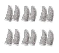 Diheohg Manches de Doigt en Fibre de à 18 Broches pour les Jeux Mobiles Contact Manches de Doigt D'éCran Blanc (12 PièCes SéRies)
