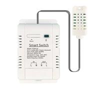 Diheohg Tuya Smart WiFi Switch 3000W 16A Thermostat Sans en Plastique Blanc Surveillance de la Température et de L'Humidité avec Moniteur de Consommation D'Énergie