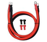 DIHOOL Câble de Batterie 50mm² M8 20cm 0 AWG Câble en Silicone Gaine Ondulée Flexible Souple Résistant à la Chaleur