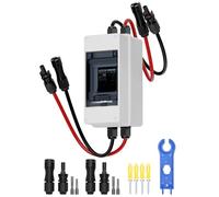 DIHOOL Fusible photovoltaïque fusible DC disjoncteur automatique 60A avec câble de prise solaire IP65 boîtier étanche pour système solaire (60A, DC 1000V)