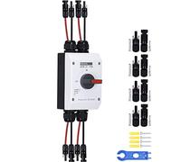 DIHOOL Interrupteur de séparation DC 2 chaînes pour installation PV avec boîte de connexion du générateur, automatique de sécurité, 32 A, IP66, interrupteur de séparation solaire, boîte de connexion