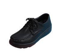 Dihou88 Chaussures d'infirmière pour Femmes, Chaussures d'infirmière à Lacets pour Le Travail dans Le Secteur de la santé Toute la journée(Black,41 EU)