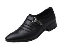 Dihou88 Chaussures habillées Homme Vernies, Chaussures habillées ajourées, Confortables, pour Mariages, église, Bureau, Bal de Promo(Black,42 EU)