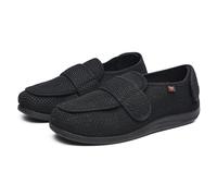 Dihou88 Chaussures pour neuropathie pour Femmes, Chaussures légères et réglables, Chaussures Extra Larges pour Femmes, Chaussures Respirantes et Confortables(Black,49 EU)
