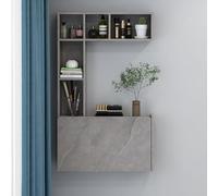 DIHRVTHC Meuble Suspendu Mural Moderne | Pour rangement de chambre et bureau compact gainde(Gray)