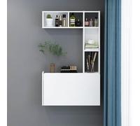 DIHRVTHC Meuble Suspendu Mural Moderne | Pour rangement de chambre et bureau compact gainde(White/r)