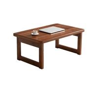 DIHRVTHC Table Basse Japonaise Pliante, Table à abattants Gain de Place, Table d'appoint Basse, idéale pour s'asseoir au Sol, en Noyer, Grande Taille, pour la Chambre(Walnuts,120cm)