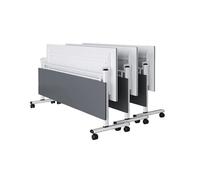 DIHRVTHC Table de conférence Pliante et Mobile, Table de réunion à Plateau Rabattable avec Formation Pliable pour Bureaux, écoles ou salles de conférence(Wit,L120*W60)