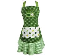 DII 100% coton, tablier à volants mignon pour femmes, base de cuisine, attaches réglables au cou et à la taille, pour la cuisine, la pâtisserie, les travaux manuels et plus encore, cadeau de la