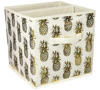 DII (11 x 11 x 11 Ananas Gold Lot de 2, 11 x 11 x 11 cm