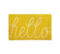 DII Antidérapant et Durable pour extérieur/intérieur - Convient aux Animaux domestiques - Fibre de Coco - Jaune - 0,7 x 0,5 m (rectangulaire)