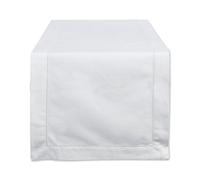 DII au Quotidien de 100% Coton, Basic Quotidienne 45,7 x 45,7 cm avec Serviette de Table Lot de 4, Aqua, Blanc cassé, Table Runner 14x72