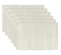 DII au Quotidien de 100% Coton Lavable en Machine Chindi Rag Set de Table, 13 par 48,3 cm, Marron, Lot de 6