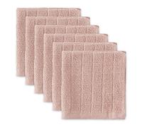 DII Basic Terry Collection Lot de 6 torchons à Vaisselle pour vitres, 30,5 x 30,5 cm, Mauve pâle