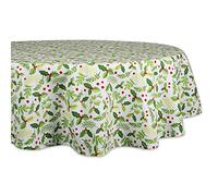 DII Boughs of Holly Collection Nappe Ronde de Table à Manger et décoration de Cuisine, 177,8 cm, Verdure de Noël