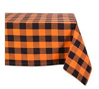 DII Buffalo Check Collection Nappe Classique de Ferme 152,4 x 213,4 cm Orange et Noir