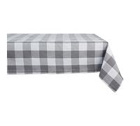 DII Buffalo Check Collection Nappe Rustique Classique, 132,1 x 132,1 cm, Gris et Blanc