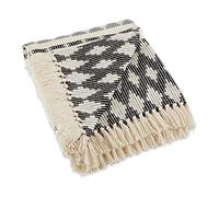 DII California Casual, Colby Southwest Woven Throw, Black & Gray, 50x60