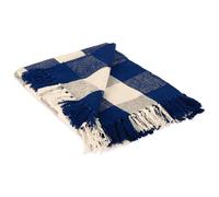 DII Camping BBQ's Beaches Everyday Couverture Bleu Marine et Blanc cassé, 127 x 152,4 cm