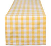 DII Chemin de table à carreaux Jaune 14 x 72 cm