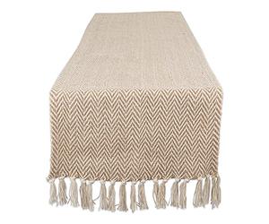 DII Chemin de Table Chevron Coton Pierre 15x108