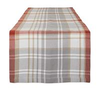 DII Chemin de Table Cozy Picnic en Coton, à Carreaux, 35,6 x 182,9 cm