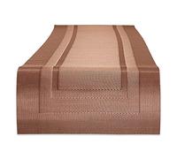 DII Chemin de Table en PVC tissé intérieur/extérieur, 35,6 x 183,6 cm, Cannelle
