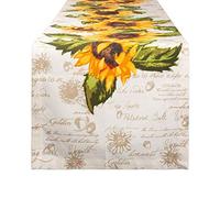 DII Chemin de Table Printemps et été, Coton, Tournesol Rustique, 35,6 x 182,9 cm