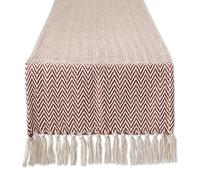 DII Chemin de Table tissé Basic Collection Chevron, 38,1 x 274,3 cm, Cannelle