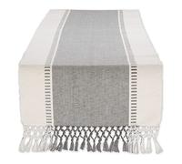 DII Chemin de Table tissé en Coton, Gris Froid, 33 x 182 cm