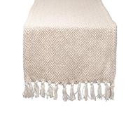 DII Chemin de Table tressé de Style Ferme, 38,1 x 182,9 cm, Motif Pierre