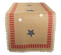 DII Collection 4 Juillet, Chemin de Table, 35,6 x 274,3 cm, Jute Patriotique