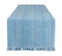DII Collection Chemin de Table panaché - 33 x 274 cm - Bleu Clair